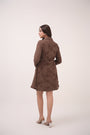 Mendaka Embroidered Shirt Dress Dark Brown