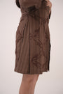 Mendaka Embroidered Shirt Dress Dark Brown