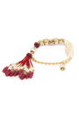 Kashti red tassel bracelet