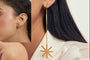 22kt gold plated 2 in 1 earrings