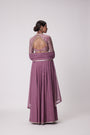 Mud  Mauve Hand Embroidered Lehenga Pants Set