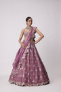 Mud  Mauve Sequin Embroidered Lehenga Set