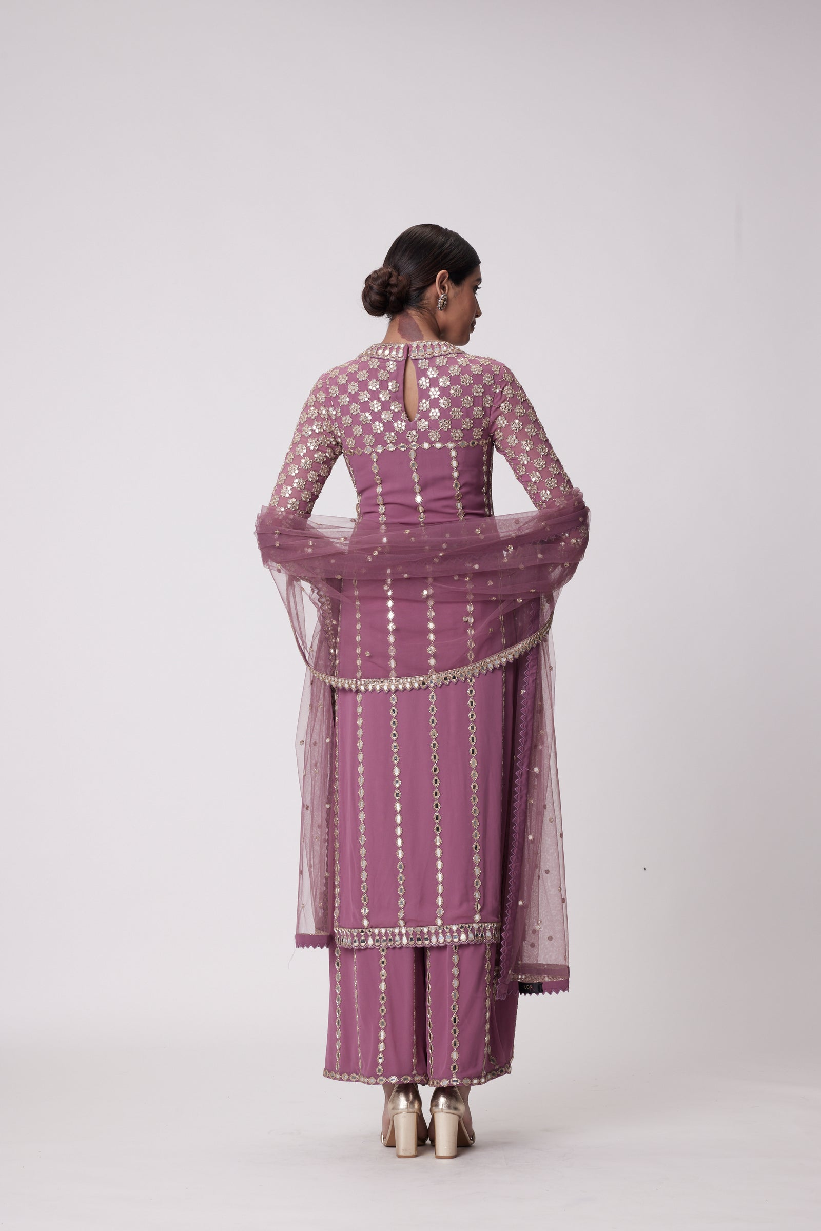 Mud  Mauve Straight Kurta Set