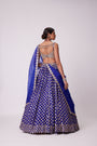 Persian  Blue Flower Lehenga Set