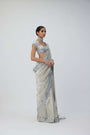 Silver Shimmer Organza saree set