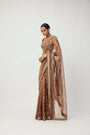 Copper Shimmer Organza saree set