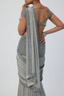 Hand Embroidered Pre Draped Georgette Saree