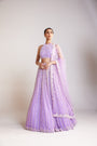 Lilac Chandelier Pearl Halter Neck Lehenga Set