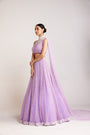 Lilac One Shoulder Lehenga Set