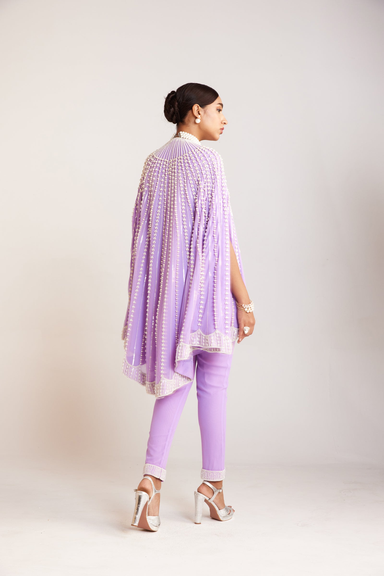 Lilac Asymmetrical Cape Set