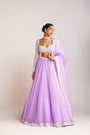 Lilac Organza Lehenga Set