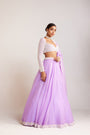 Lilac Organza Lehenga Set