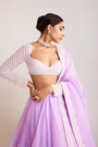 Lilac Organza Lehenga Set