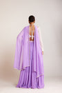 Lilac Pearl Drop Sharara Set