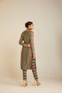 Mud Green Round Neck Straight Kurta Pant Set