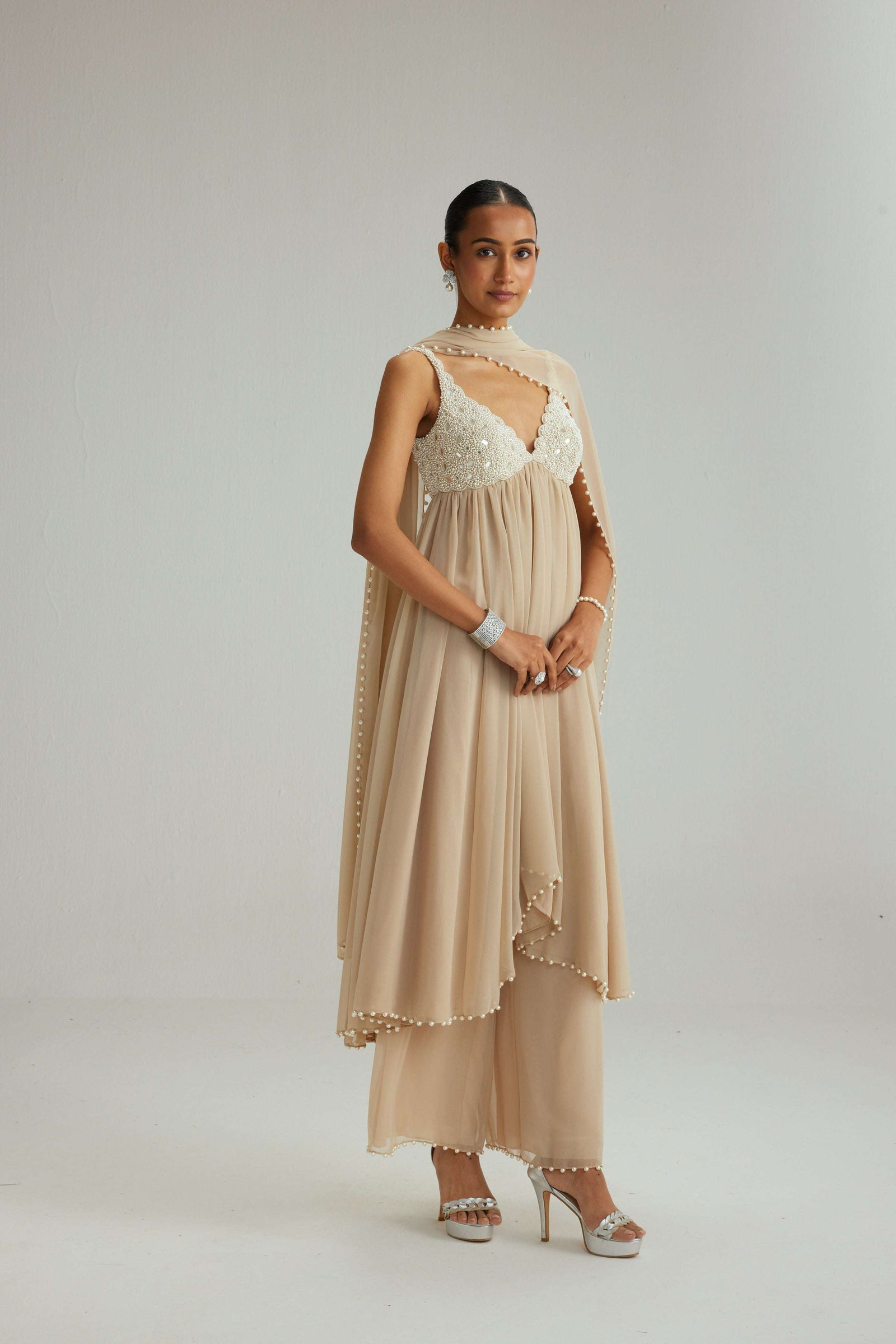 Light Beige Kurta Set