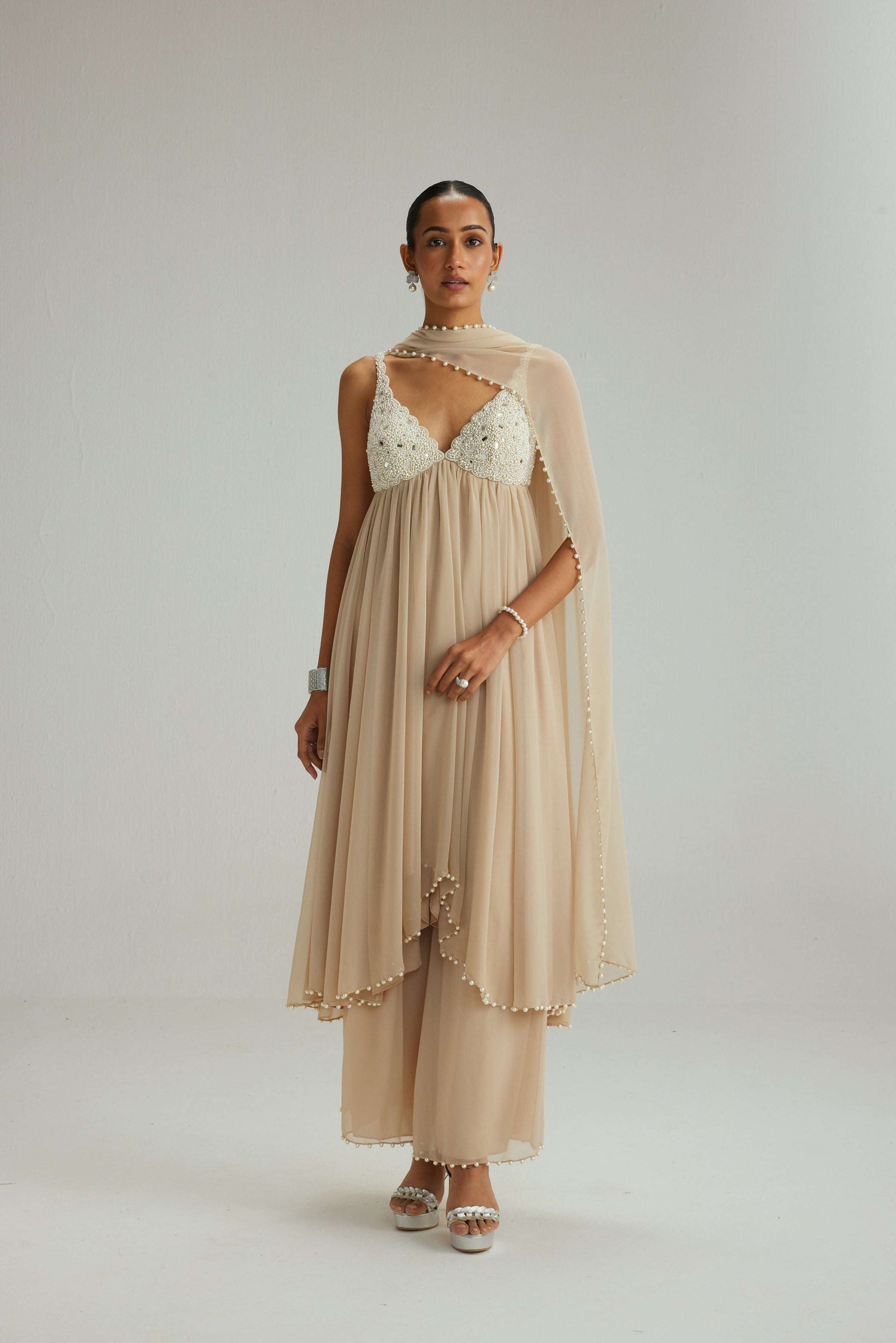 Light Beige Kurta Set