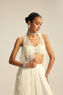 Off White Jacket Pearl and Mirror Jacket Set