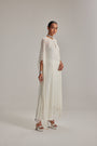 Off White Pearl Drop Kaftaan set
