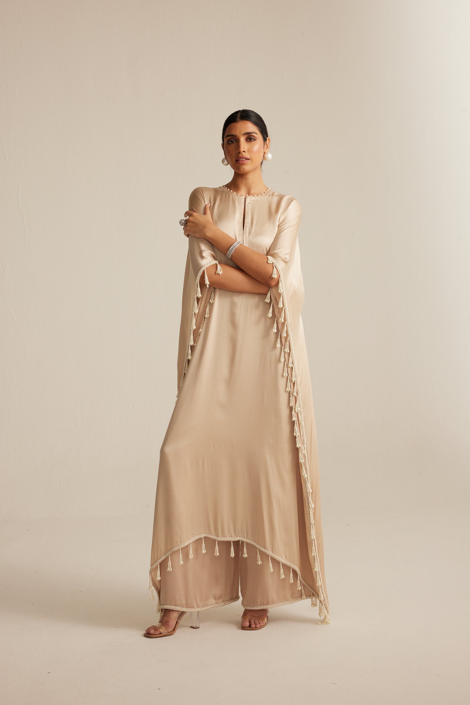 Light Beige Kaftaan Set
