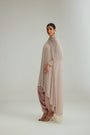 Ash Pink Pearl Drop Kurta set with Dupatta