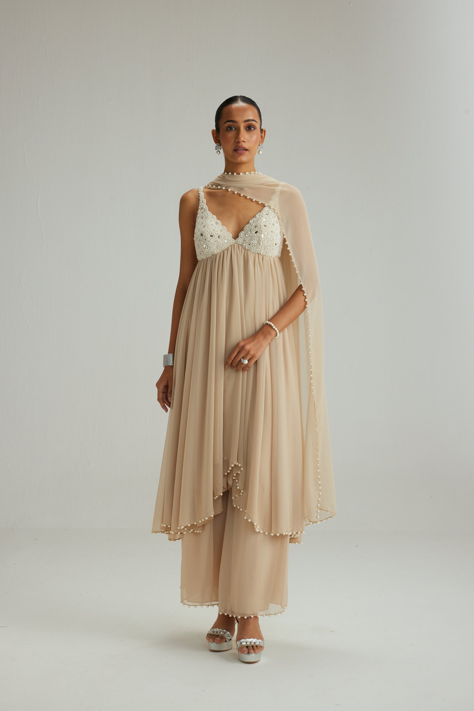 Light Beige Kurta Set