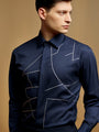 Embroidered Spread Collar Cotton Casual Shirt