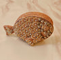 Gold Zardozi Fish Clutch/purse/sling. Hand embroidered with love