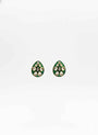 Emerald Meenakari & Kundan Stud Earrings