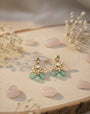 Emerald and Pearl Chandbali Drops