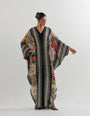 Botanical printed kaftan in silk