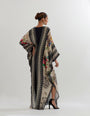 Botanical printed kaftan in silk