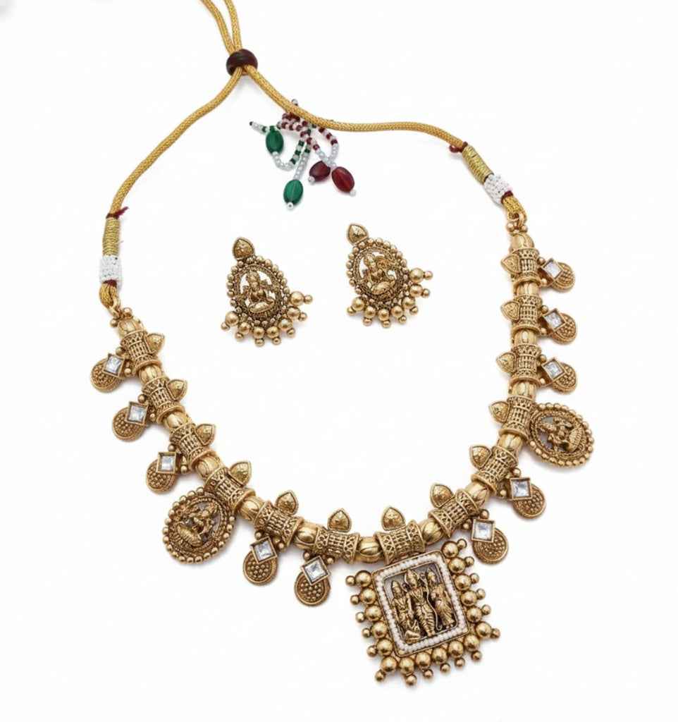 The Amethyst Cascade Kundan Set