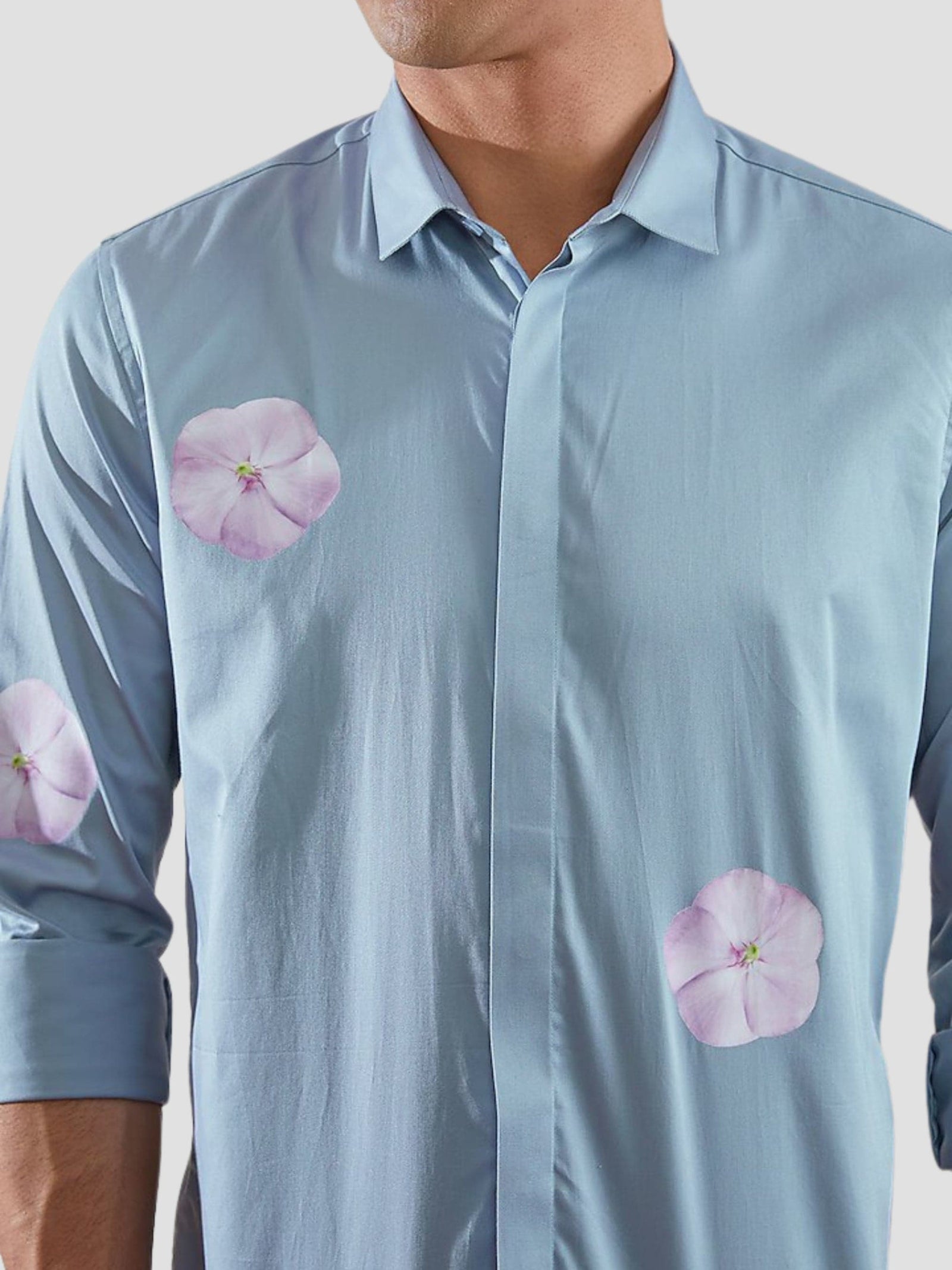 Printed Spread Collar Cotton Casual Shirt