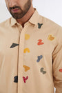 Printed Spread Collar Cotton Casual Shirt