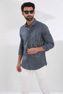 Embroidered Spread Collar Cotton Casual Shirt