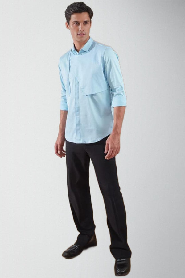 Harness Style Spread Collar Cotton Casual Shirt