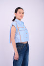 Bress Crop Shirt - Light Blue
