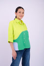 Eva Colourblock - Lime and Dark Green