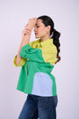 Eva Colourblock - Lime and Dark Green