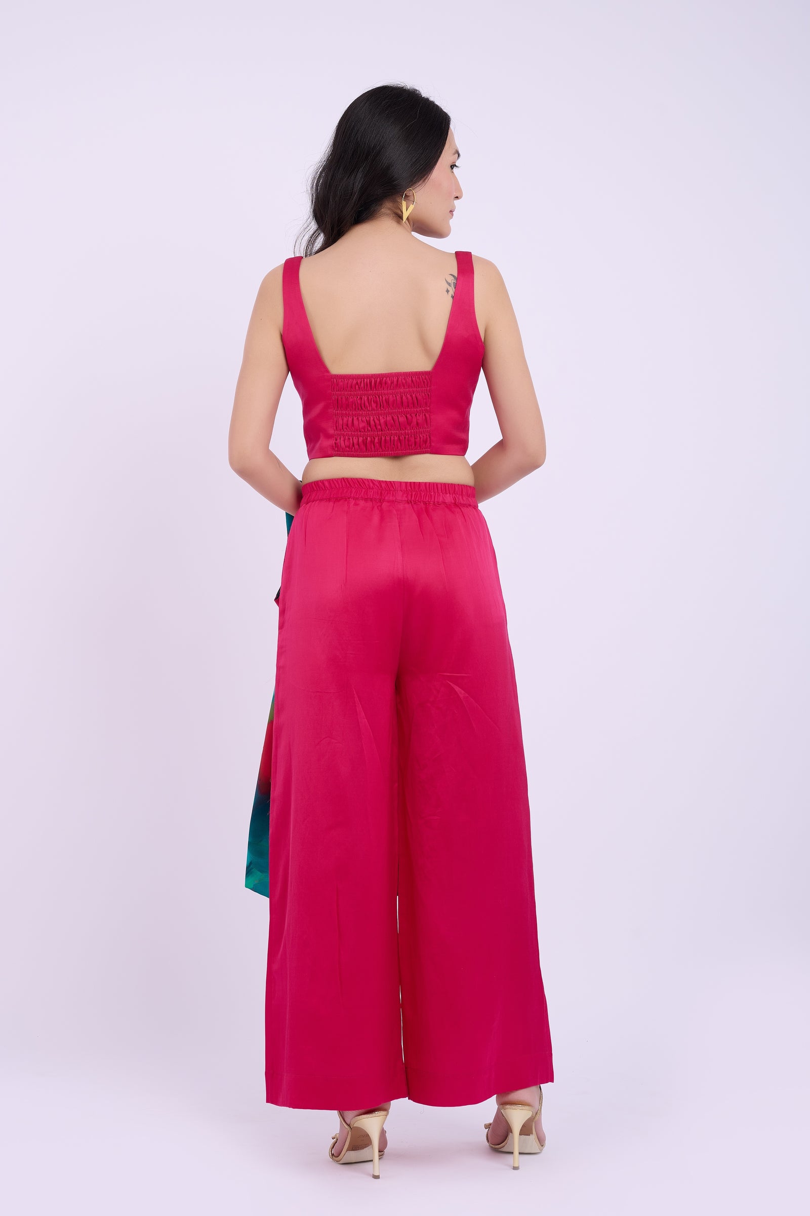 Teddi Overlay Crepe - Abstract Green