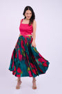 Tara Crepe Skirt - Abstract Green