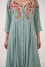 Hand-Embroidered Panelled Kurta Set
Teal