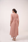 Hand-Embroidered Panelled Kurta Set Pastel Pink