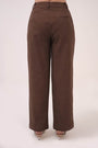 Herringbone Straight Pants Dark Brown