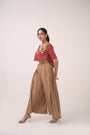 Embroidered Lion Box Pleat Set