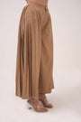 Pleated Denim Flared Pants
Ash Brown