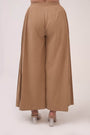 Pleated Denim Flared Pants
Ash Brown