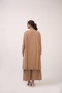 Pleated Denim Flared Pants
Ash Brown