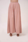 Hand-Embroidered Panelled Kurta Set Pastel Pink